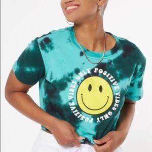 NWOT Rue21 tie dye cropped top L